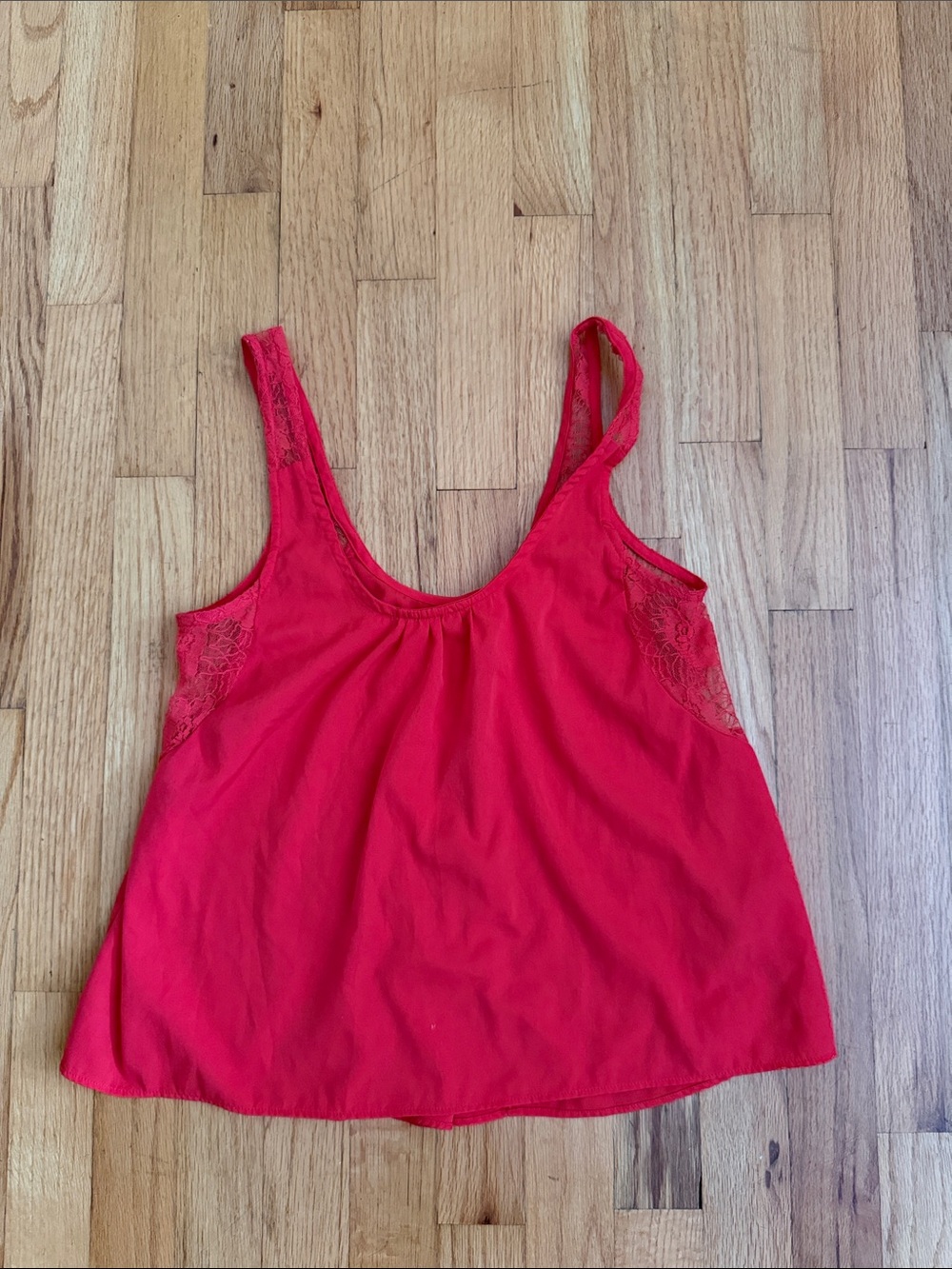 Red lace cami